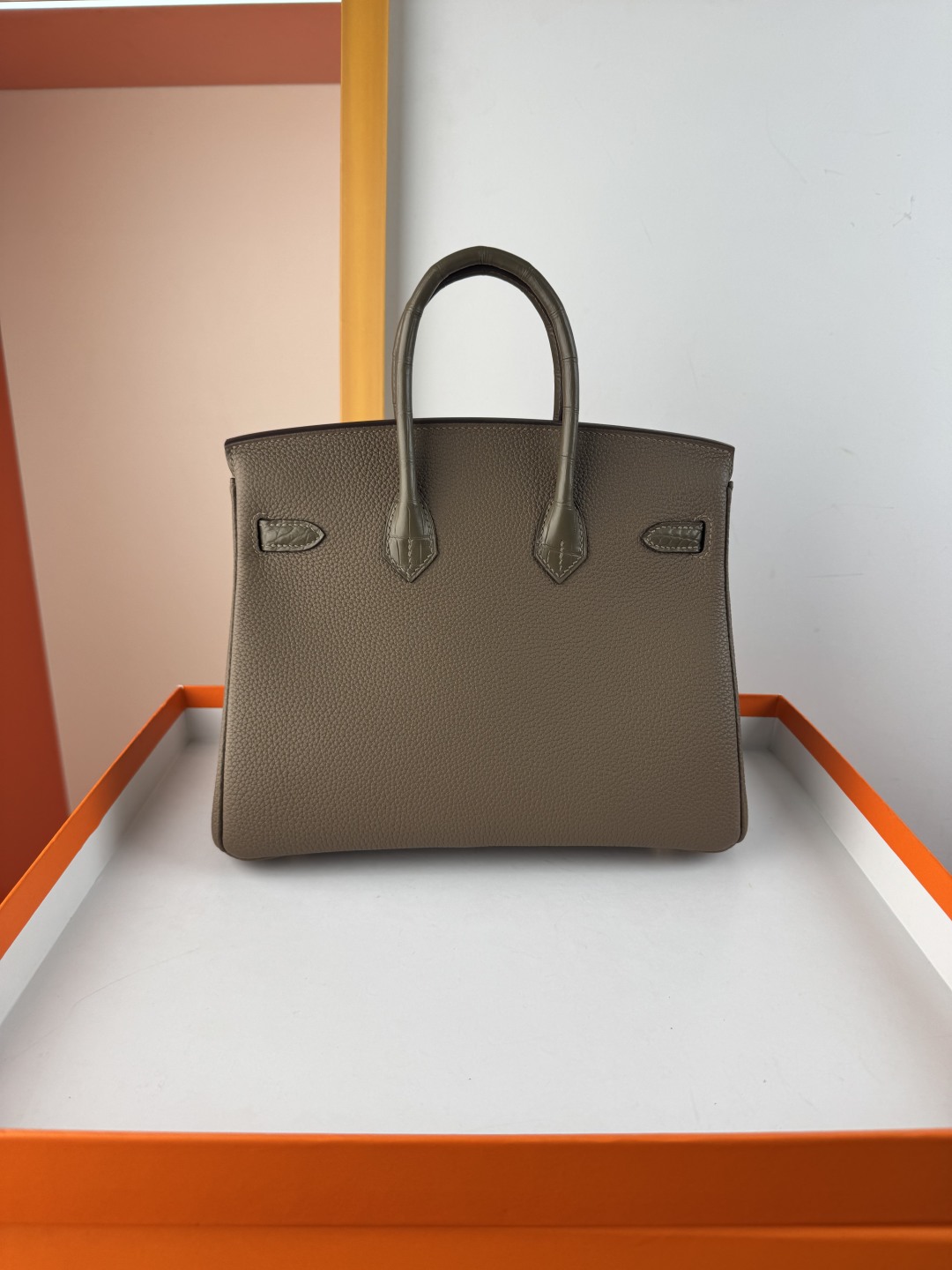 Birkin 25cm Touch Togo Leather and Matte Alligator Handbag - Elephant Grey 3 cmp i1750155589587 3813 0 1