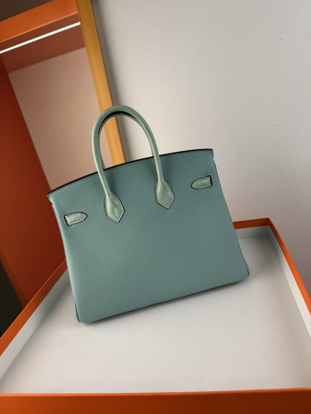Birkin 25cm Touch Mint Green Togo Leather and Crocodile Gold Hardware Bag 10 cmp i1750155844905 4076 0 9