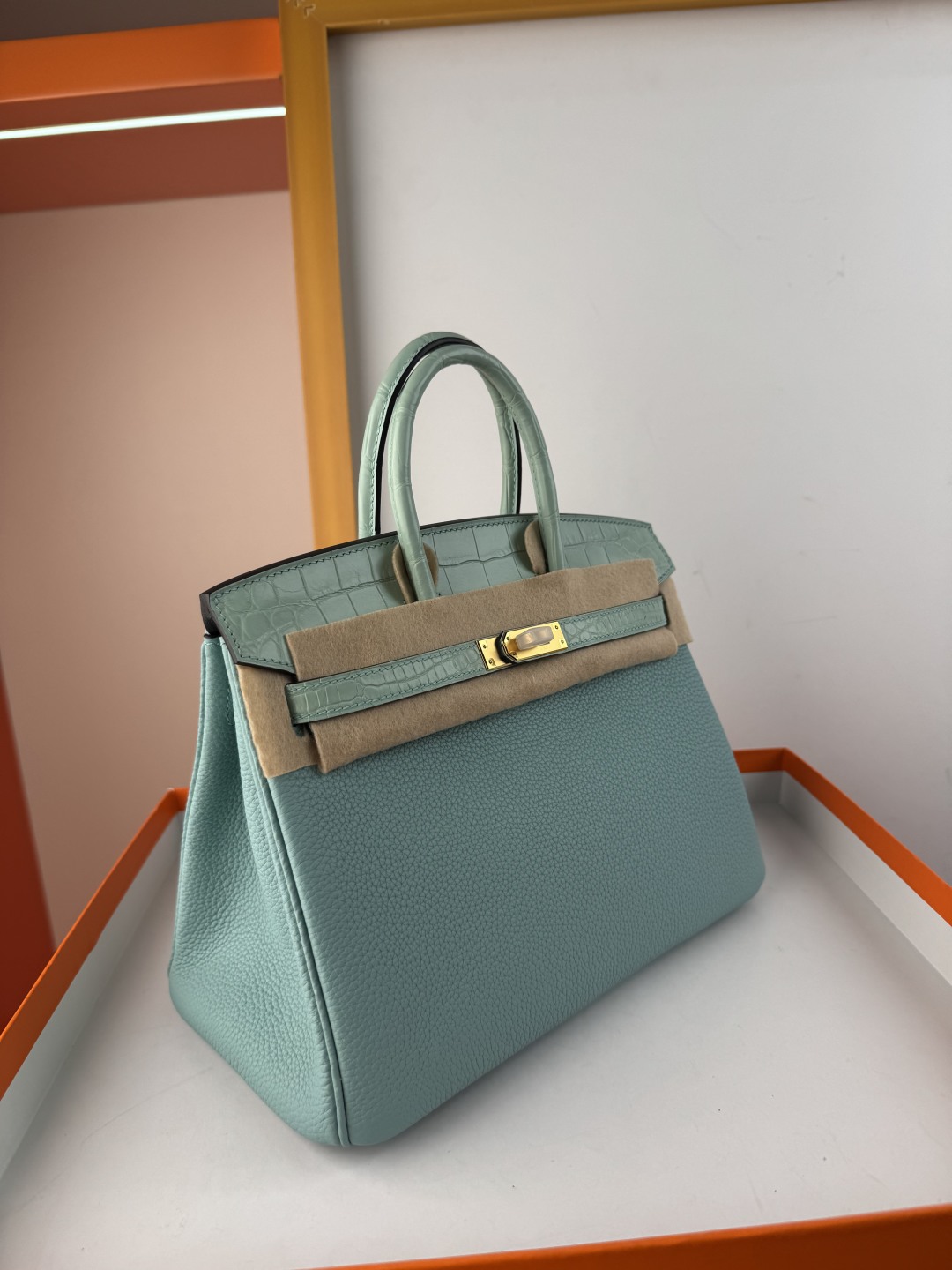 Birkin 25cm Touch Mint Green Togo Leather and Crocodile Gold Hardware Bag 3 cmp i1750155850836 3149 0 2