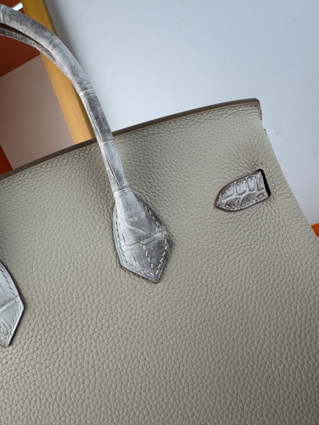 Hermès Birkin 25cm Himalaya Togo Leather with Crocodile Trim Silver Hardware 8 cmp i1750157845355 8888 0 7
