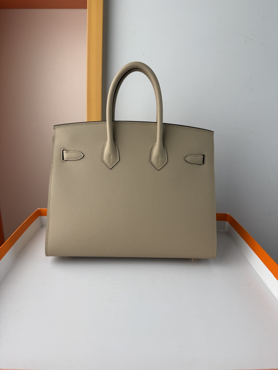 Hermes Style Grey Leather Bag Lookbook Reference image 2