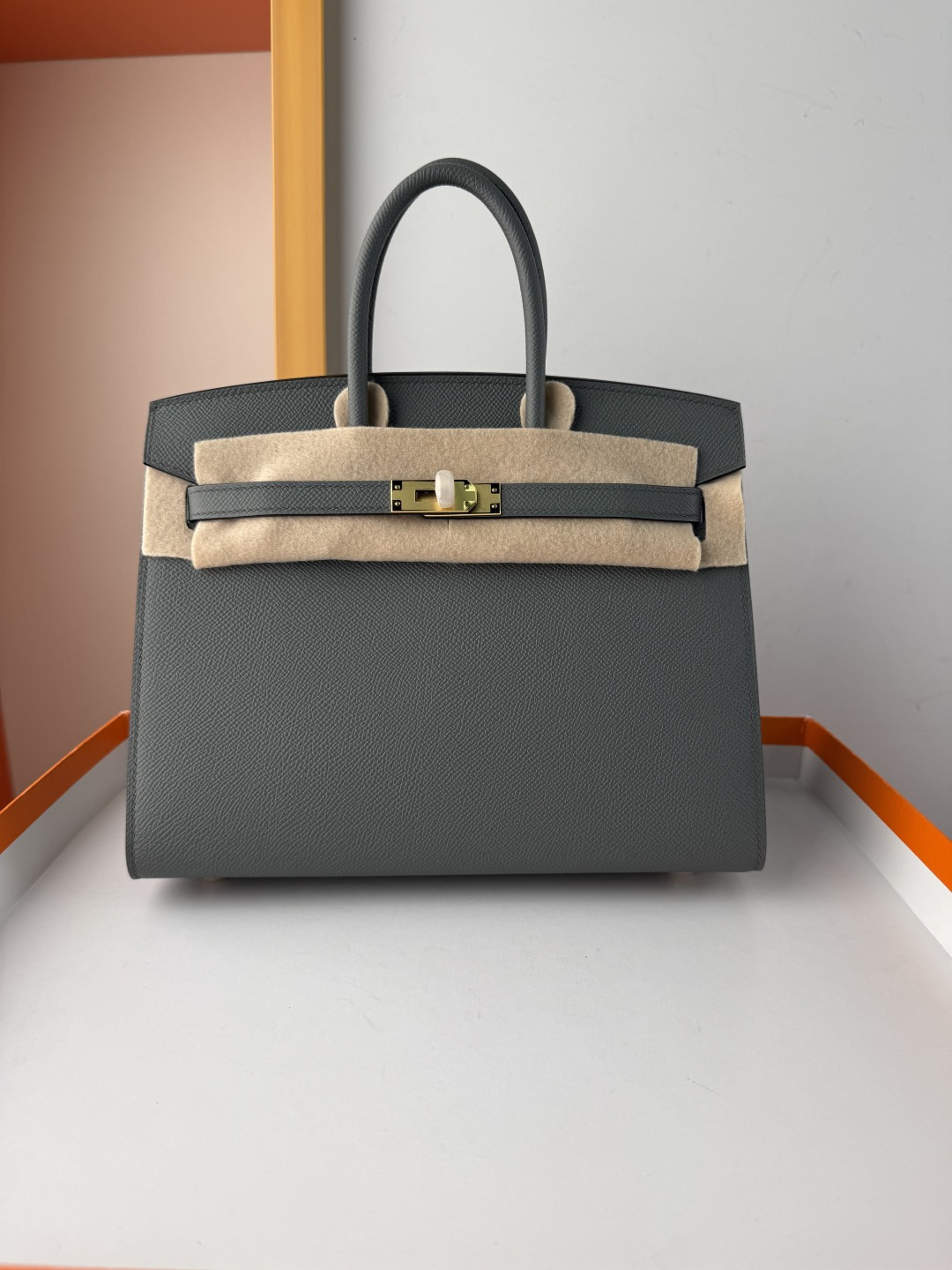 Hermes Style Beige Leather Bag Lookbook Reference image 1
