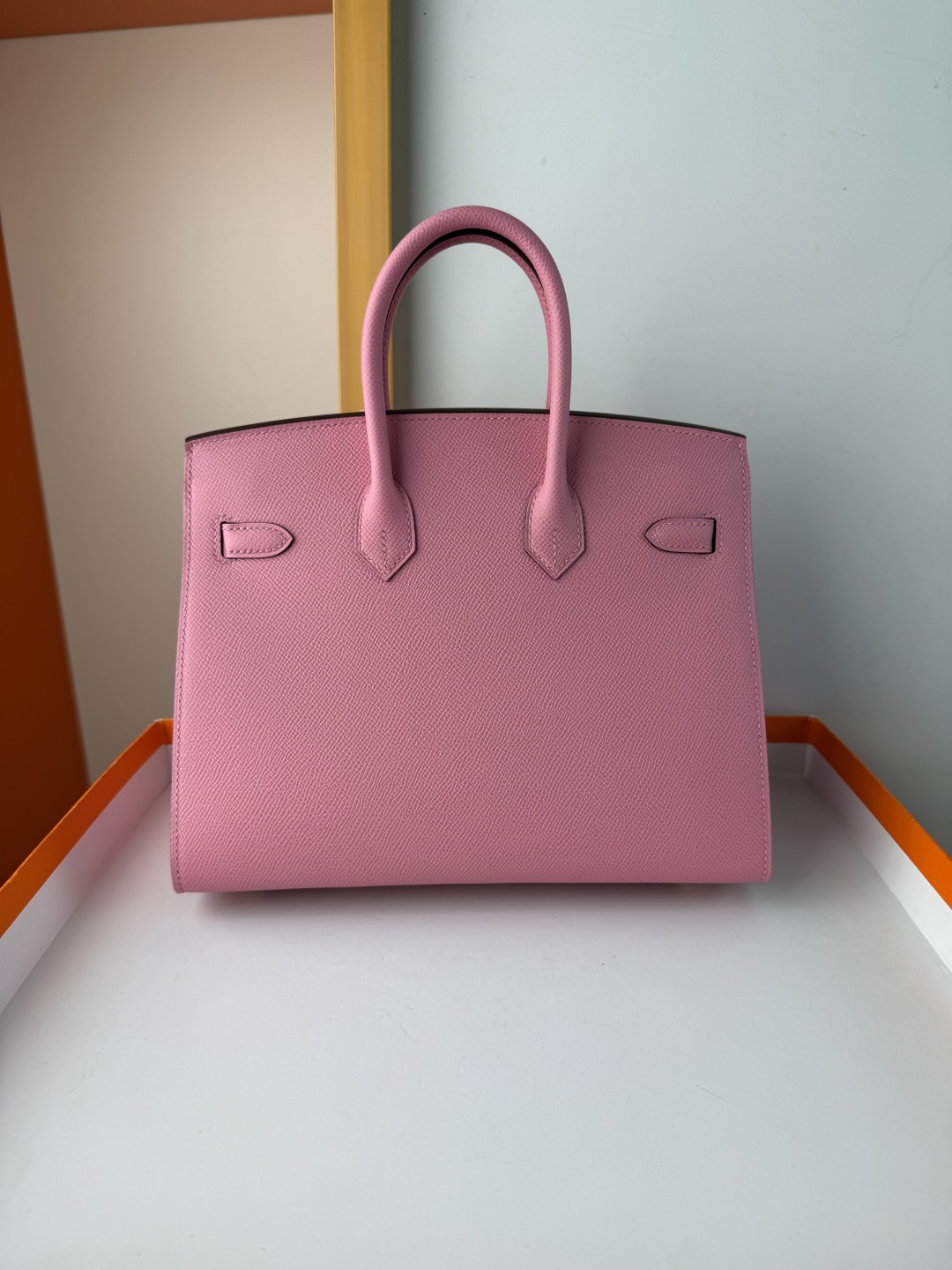 Hermes Style Pink Leather Bag Lookbook Reference image 2