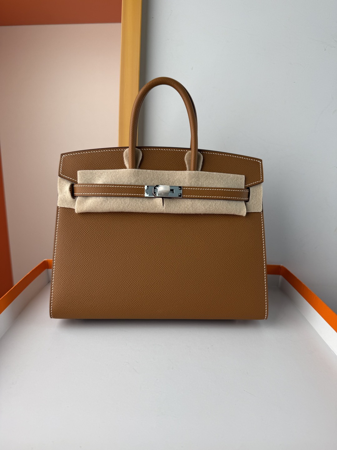 Hermes Style Brown Leather Bag Lookbook Reference image 1