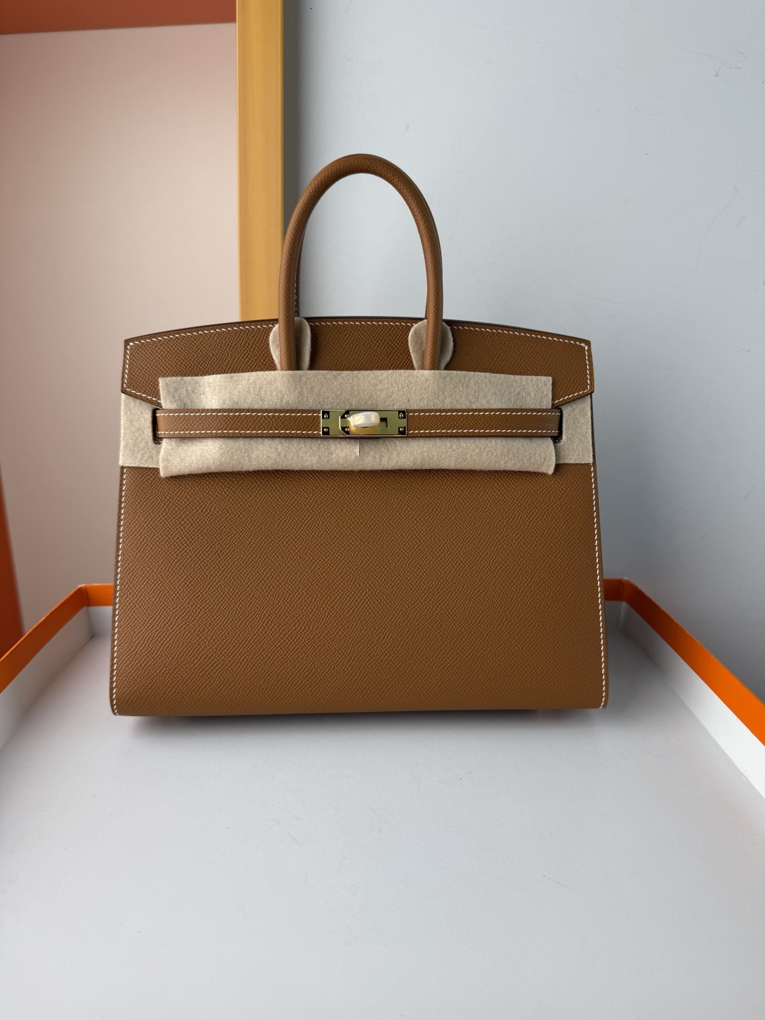 Hermes Style Brown Leather Bag Lookbook Reference image 1