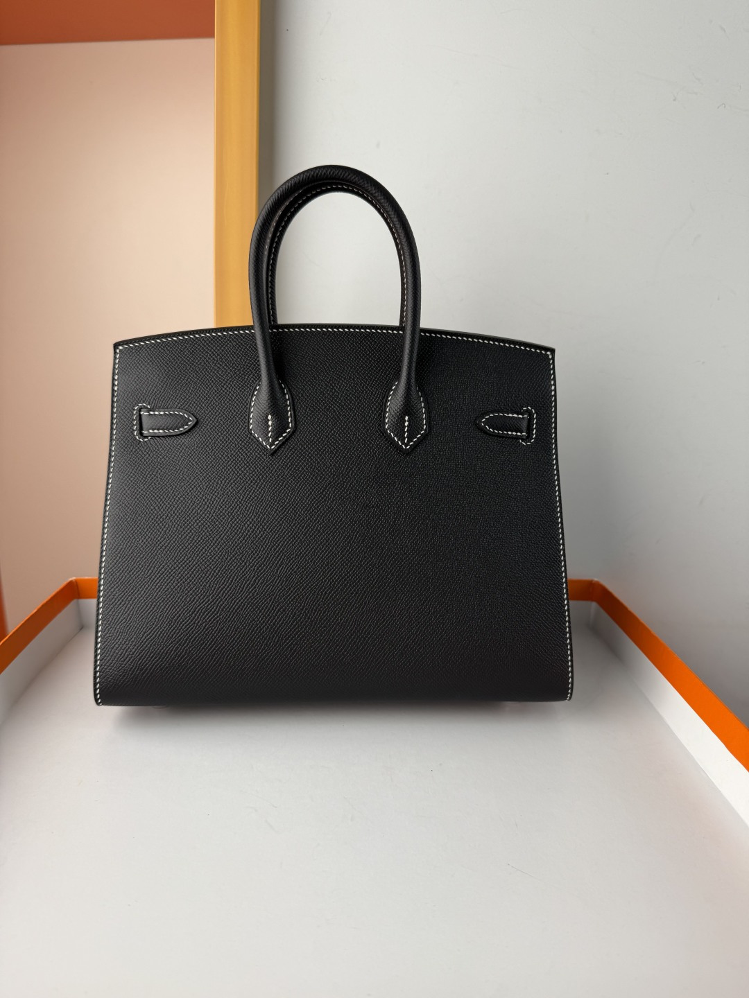 Hermes Style Black Leather Bag Lookbook Reference image 2