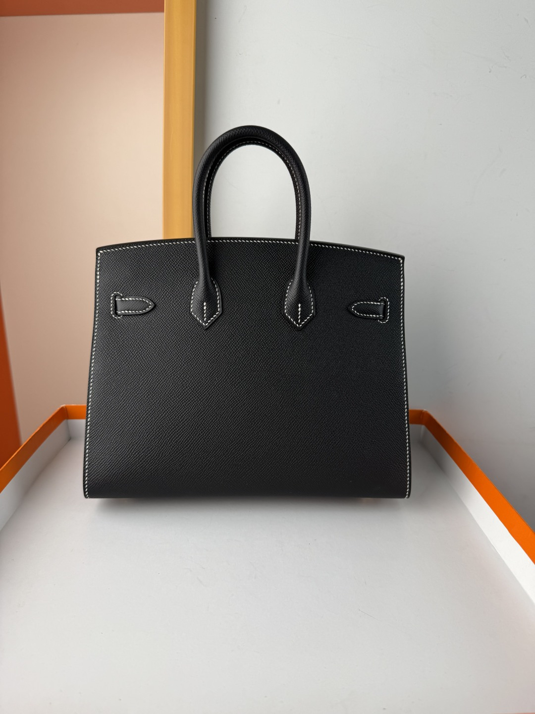Hermes Style Black Leather Bag Lookbook Reference image 2