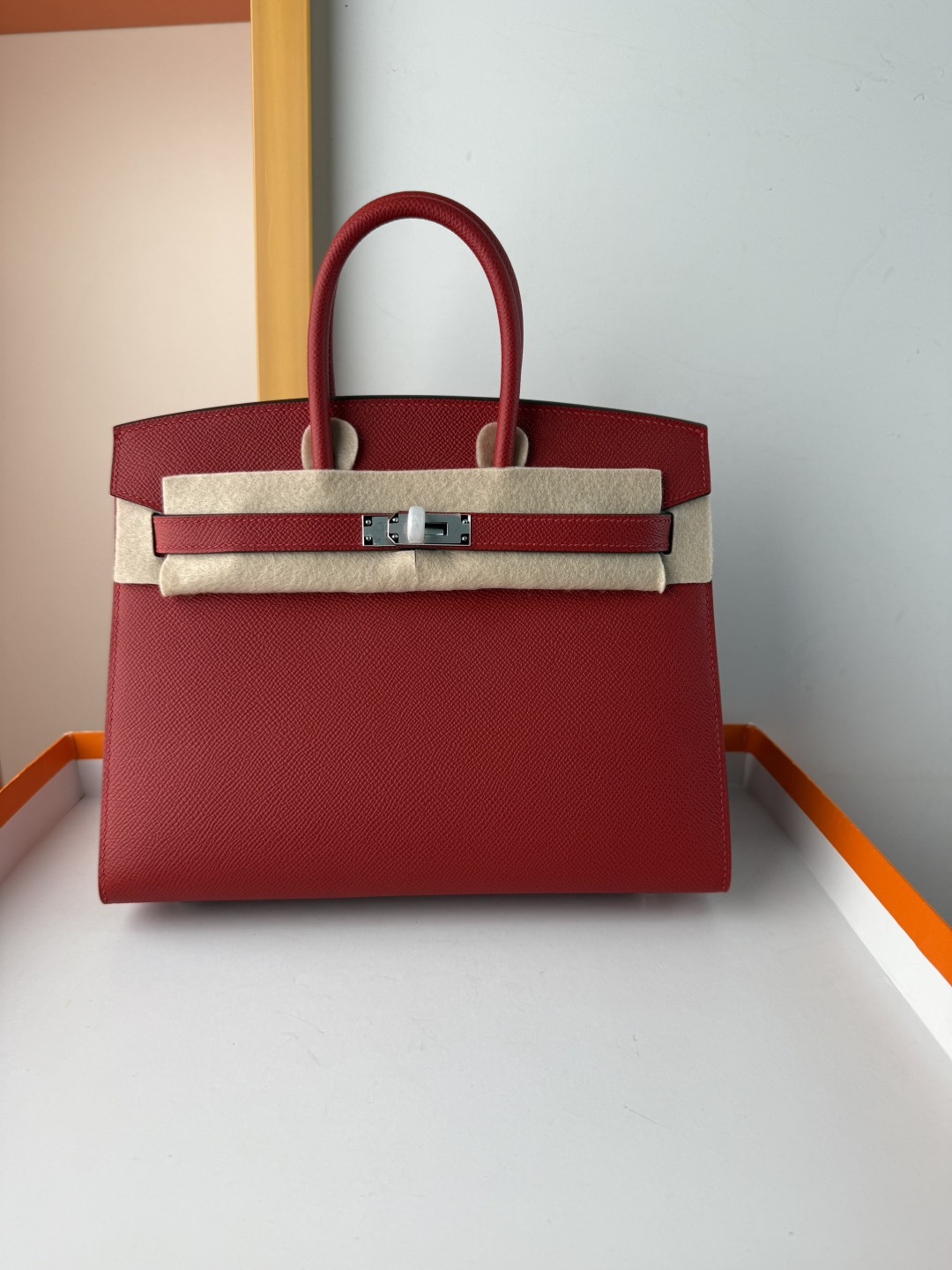 Hermes Style Red Leather Bag Lookbook Reference image 1