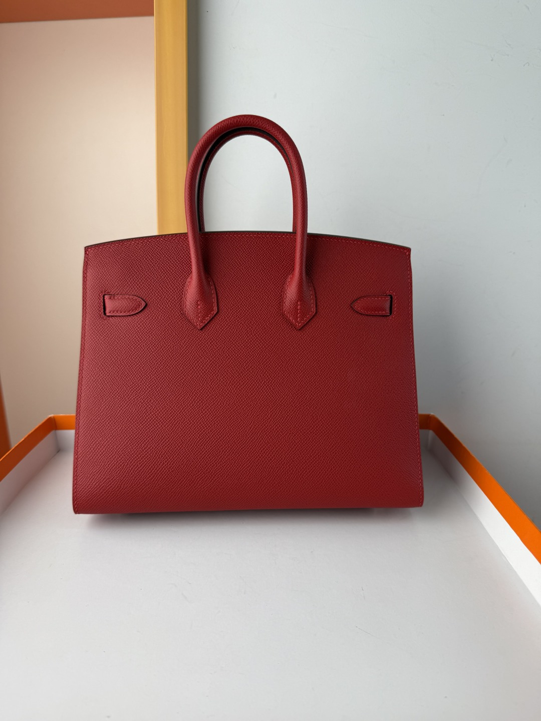 Hermes Style Red Leather Bag Lookbook Reference image 2