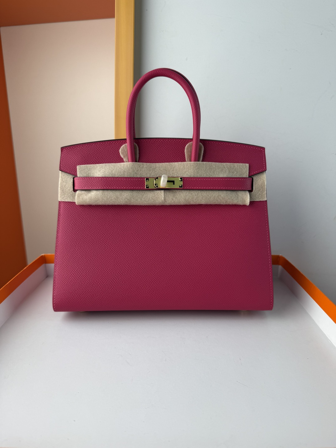 Hermes Style Pink Leather Bag Lookbook Reference image 1