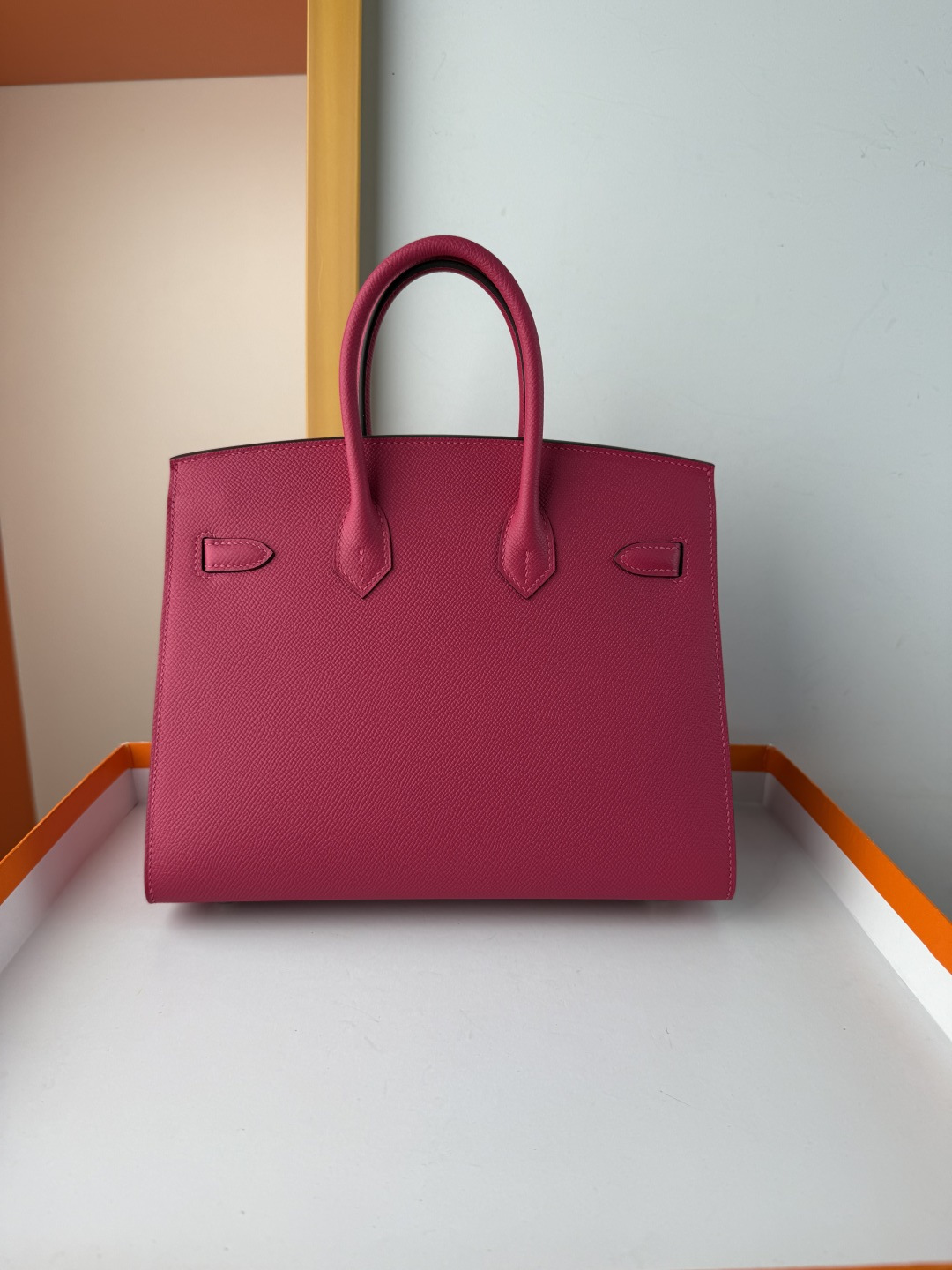 Hermes Style Pink Leather Bag Lookbook Reference image 2