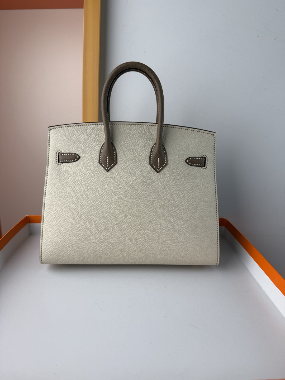 Hermes Style White Leather Bag Lookbook Reference image 2