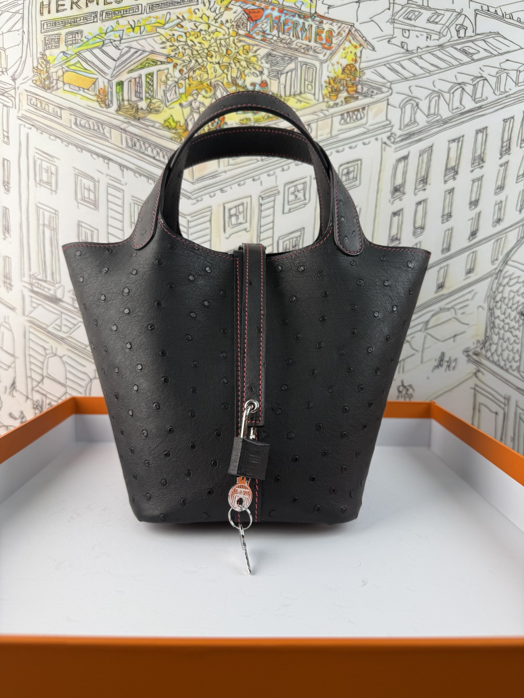 NO:700436,Cabbage ostrich skin,Hermes,hermes,ostrich skin,Hermes,19860909菜蓝子 鸵鸟皮,爱马仕,hermes,ostrich skin,Hermes,,Bag