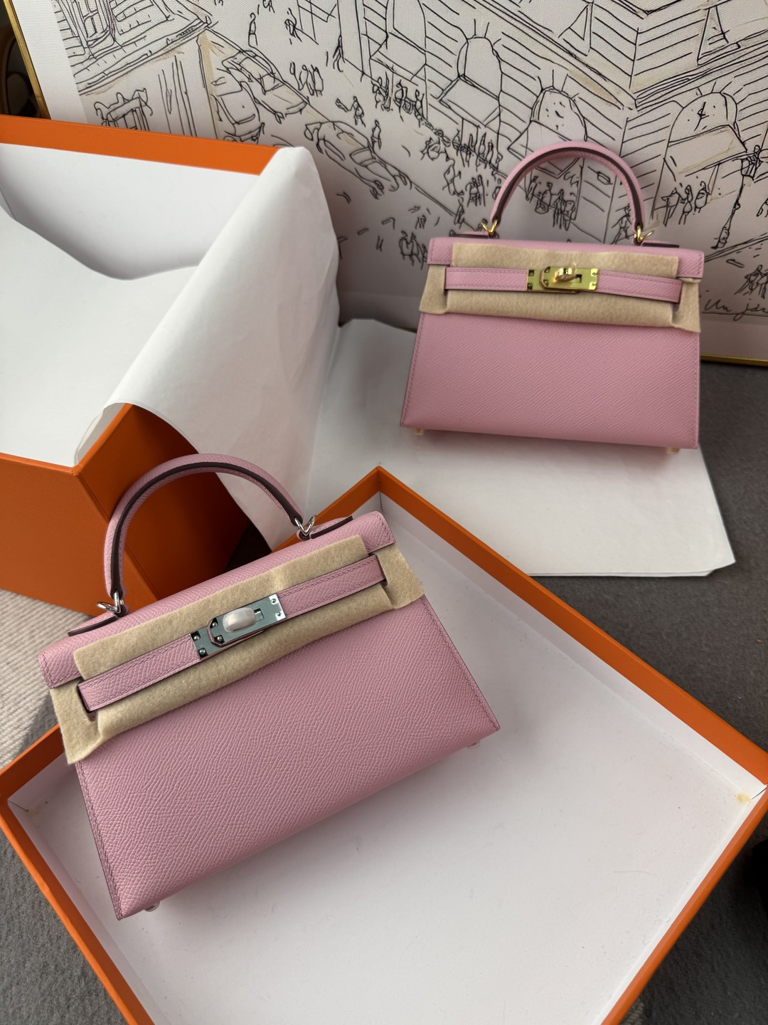 NO:717839,Kelly second generation 19cm, original imported Esom leather [Mallow Purple] gold and silver buckle, hand-nailed, counter synchronized, fully hand-sewn with beeswax thread, pure steel hardware, in stock, Hermes, Hermes,19860909Kelly 二代 19cm 原厂进口Esom皮【锦葵紫】金银扣 手工钉 专柜同步 全手工蜜蜡线缝制 纯钢五金 现货,爱马仕,hermes,Hermes,,Bag