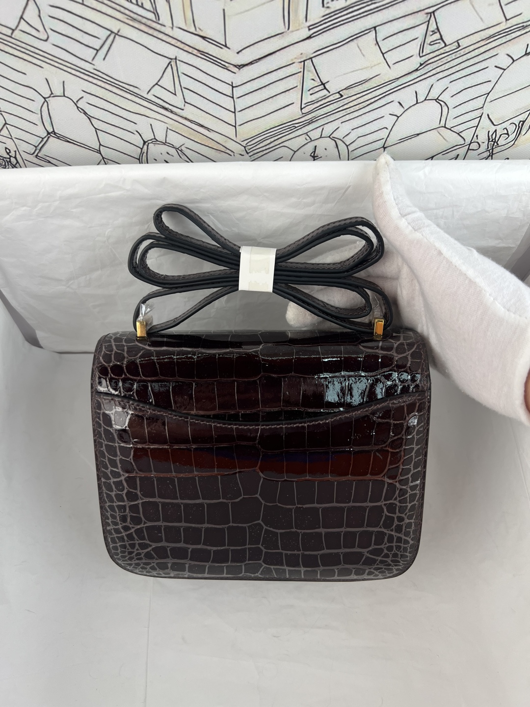 Сумка Constance 19 см крокодил Hermès