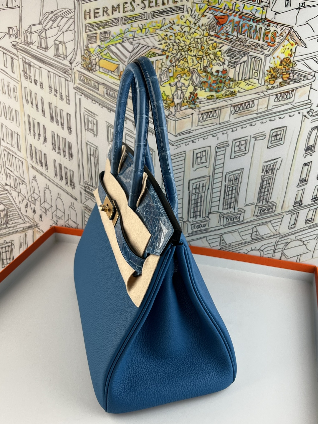 Сумка Hermès с крокодиловой кожей