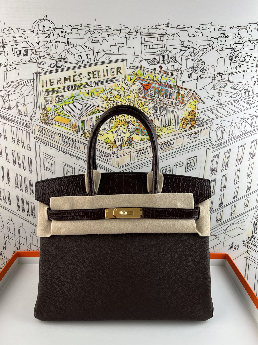 NO:811896,Ready stock touch BK30 Togo leather combined with crocodile skin platinum 30cm, full hand sewing wax thread, all steel hardware, lining goatskin, Hermes, hermes, sheepskin, crocodile skin, Hermes,19860909现货 touch BK30 Togo皮拼鳄鱼皮铂金30cm 全手缝蜡线 全钢五金 内里山羊皮,爱马仕,hermes,sheepskin,crocodile skin,Hermes,,Bag