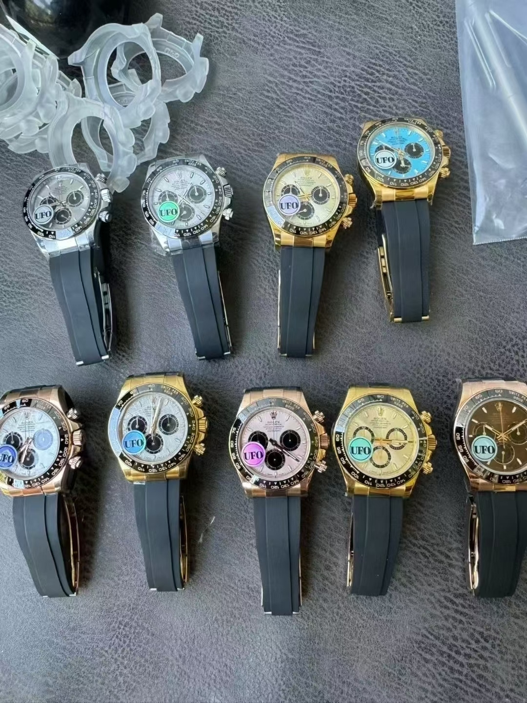 NO:641263,UFO card-free 4131 Rolex Daytona card-free 4131 movement, tape card-free tape series redefines the market standard for replicas. Say goodbye to fake ones after removing the cover. Market (2 and fake) tape weight (157 grams) tips and accessories in the same shell as QF can be gold-filled! ,,rolex19860909UFO 无卡度4131 劳力士迪通拿 无卡度4131机芯,膠帶无卡度 膠帶系列 重新定義復刻市場標準 告別拆蓋一眼假 市場（2跟假）膠帶配重（157克）提示與QF同殼套配件 可以包金！,,rolex,Watch