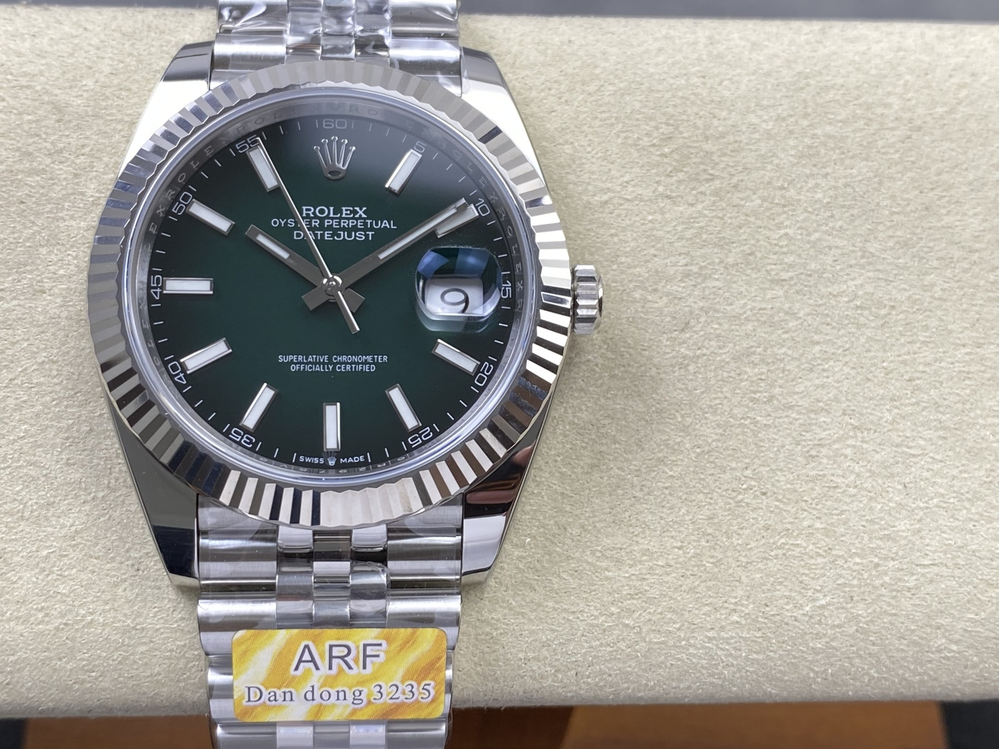 NO:821351,The most original dial color ARF new product gradient green dial log 41mm Dandong movement,19860909最原的盘色 ARF 新品渐绿盘日志41mm 丹东机芯,,Watch