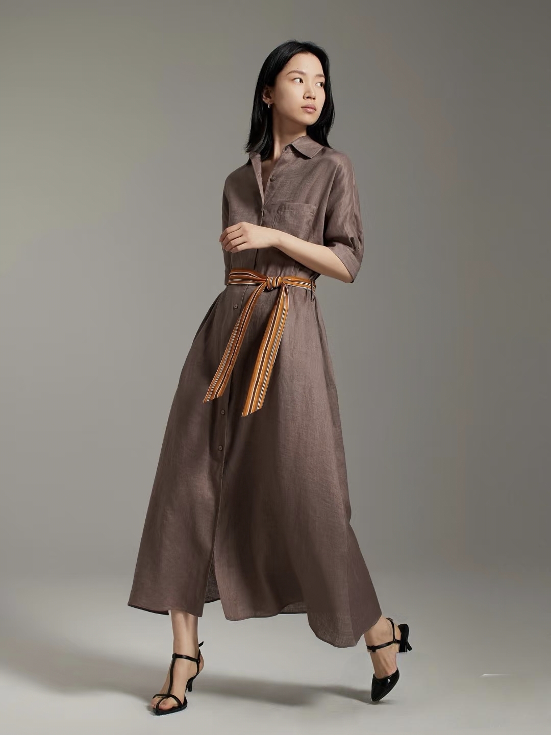 High-Quality Women’s Linen Suit Set with Air-Comfortable Shirts – P552 Support. - 图片 4