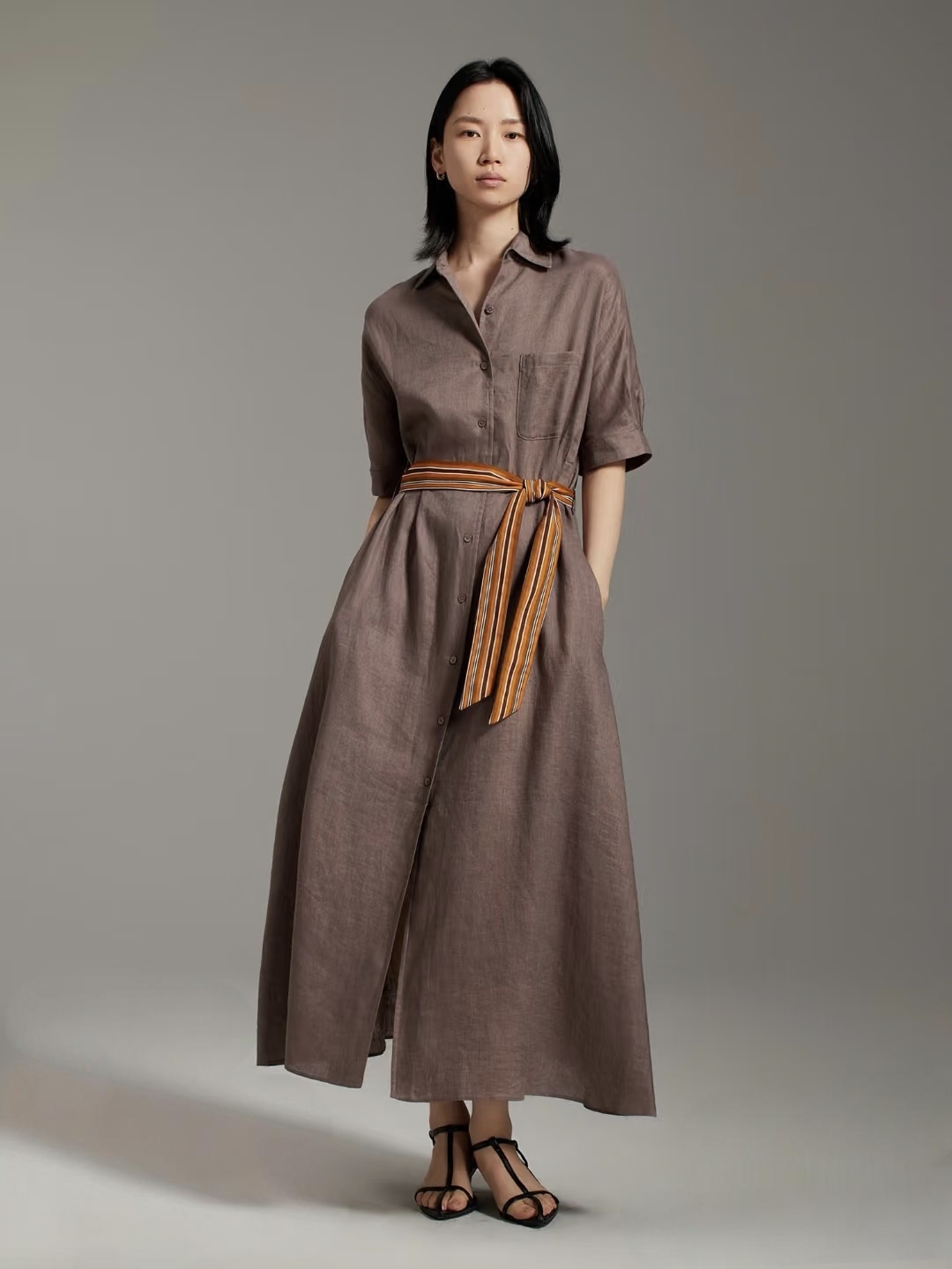 High-Quality Women’s Linen Suit Set with Air-Comfortable Shirts – P552 Support. - 图片 2