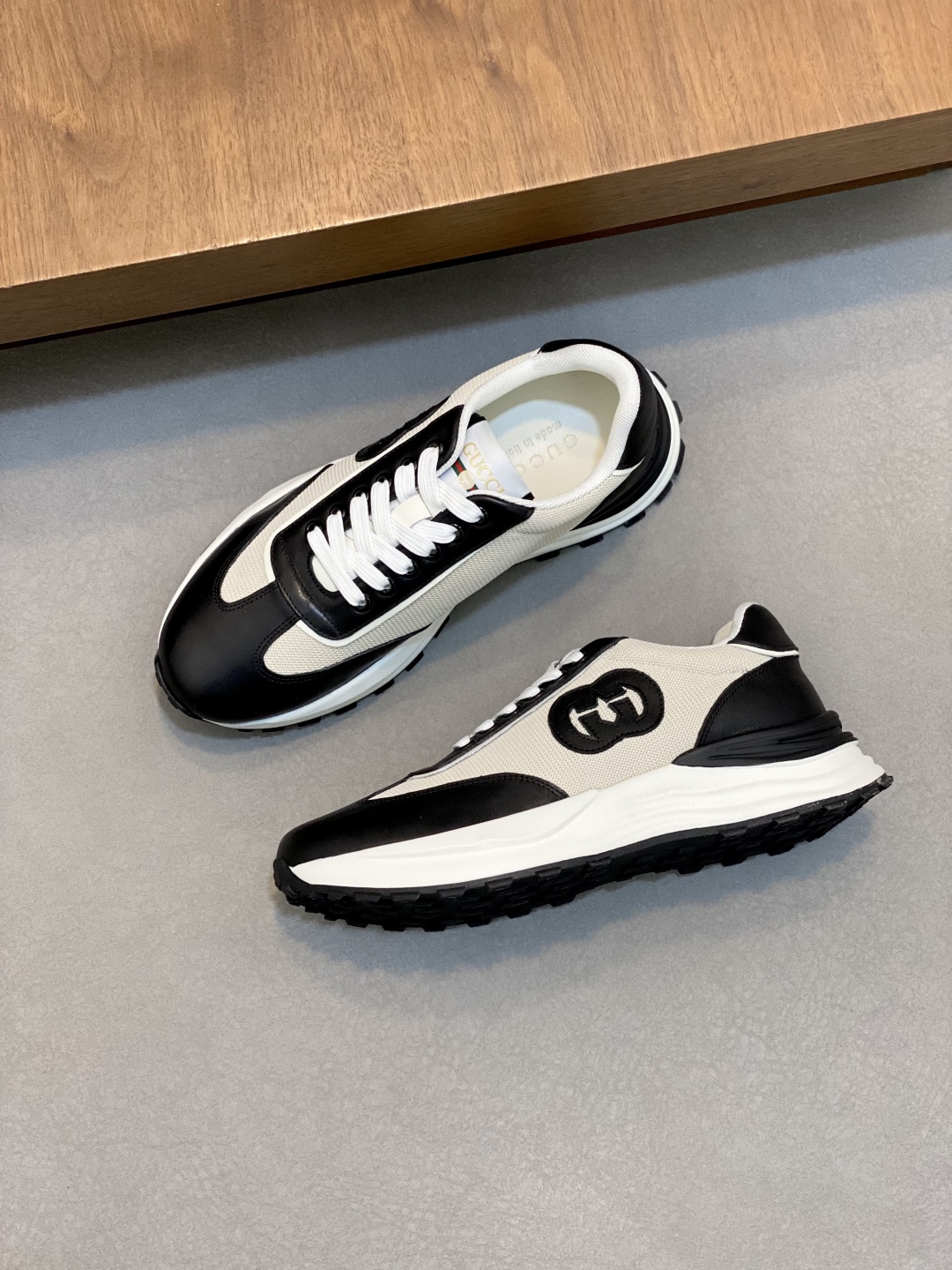 Gucci Leather and Mesh Lace-Up Sneakers - Stylish, Comfortable, and Durable 6 cmp i1743875691286 4359 0 4