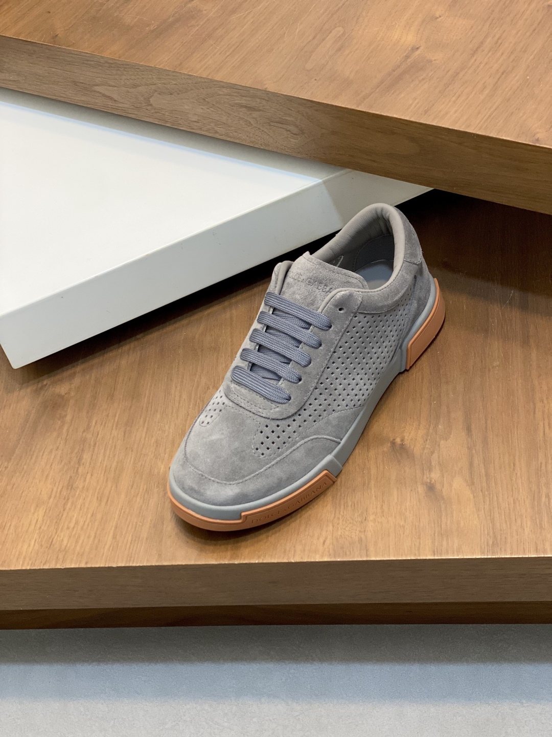 Dolce&Gabbana Men's Gray Suede Leather Lace-Up Sneakers, Sizes 38-44 7 cmp i1743876023443 5702 0 5