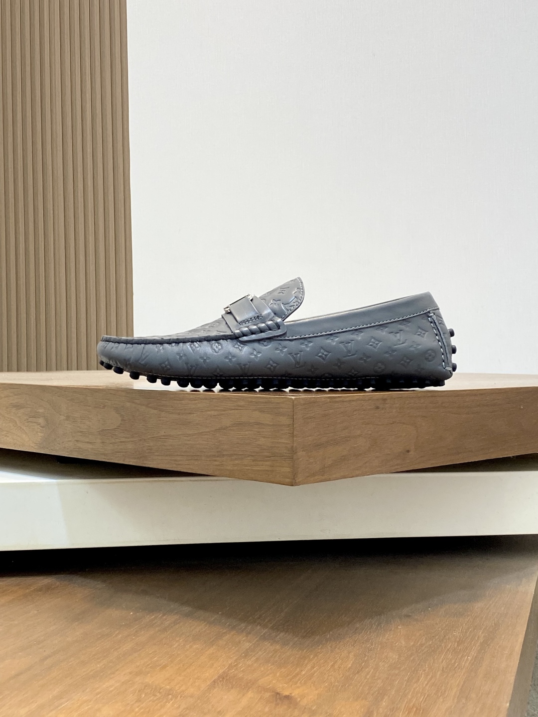 Louis Vuitton Grey Leather Driving Loafers, Soft Leather, Ultimate Comfort 3 cmp i1743958594495 9092 0 1
