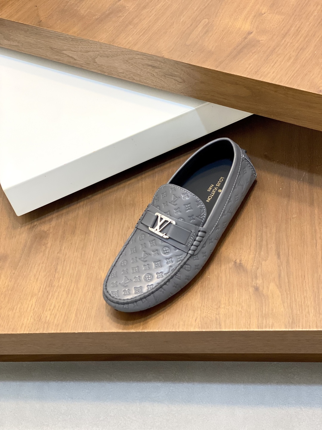 Louis Vuitton Grey Leather Driving Loafers, Soft Leather, Ultimate Comfort 7 cmp i1743958594518 5191 0 5