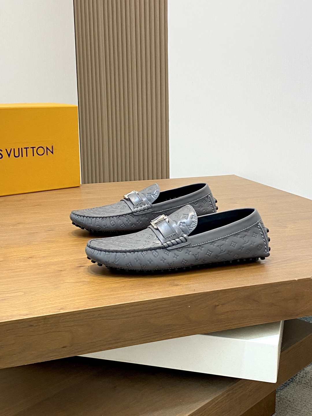 Louis Vuitton Grey Leather Driving Loafers, Soft Leather, Ultimate Comfort 4 cmp i1743958617040 93 0 2