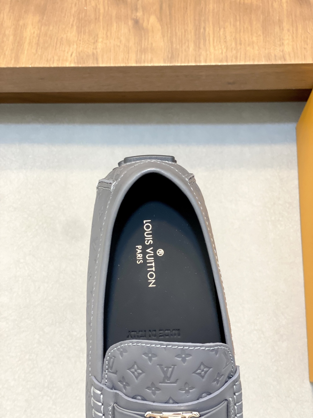 Louis Vuitton Grey Leather Driving Loafers, Soft Leather, Ultimate Comfort 8 cmp i1743958617062 6529 0 6