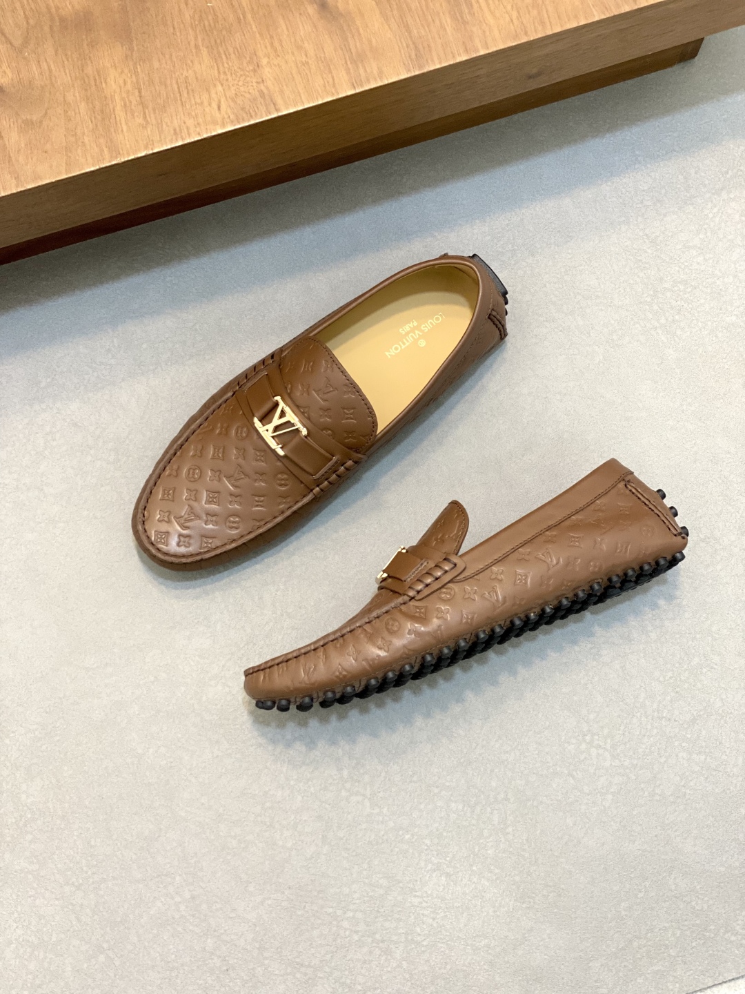 Louis Vuitton Brown Leather Driving Shoes for Men, Slip-on Style 6 cmp i1743958675290 7517 0 4