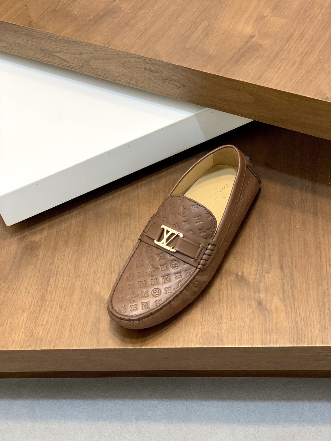 Louis Vuitton Brown Leather Driving Shoes for Men, Slip-on Style 7 cmp i1743958675295 6288 0 5