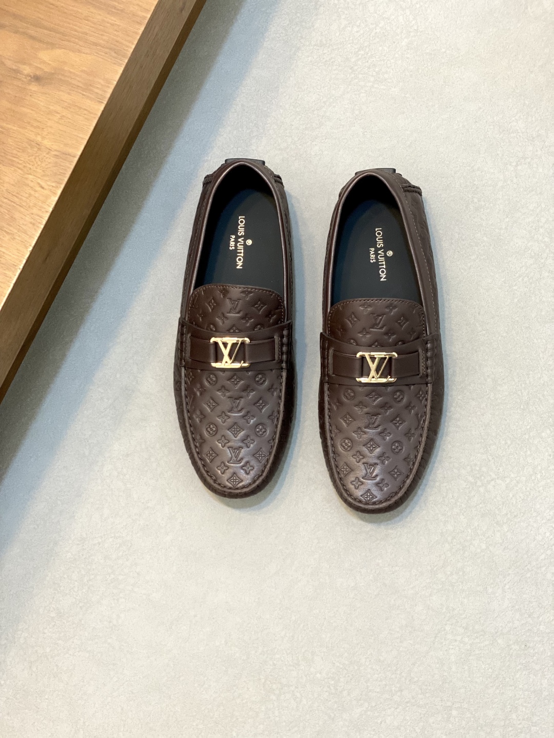 Louis Vuitton Men's Driving Loafers in Monogram Embossed Leather 2 cmp i1743958722790 216 0 0