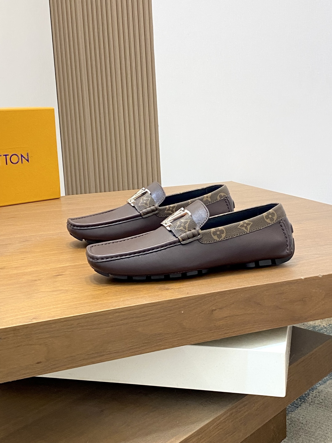 Louis Vuitton Men's Driving Loafers in Brown Leather with LV Monogram Detail 4 cmp i1743958934371 1397 0 2
