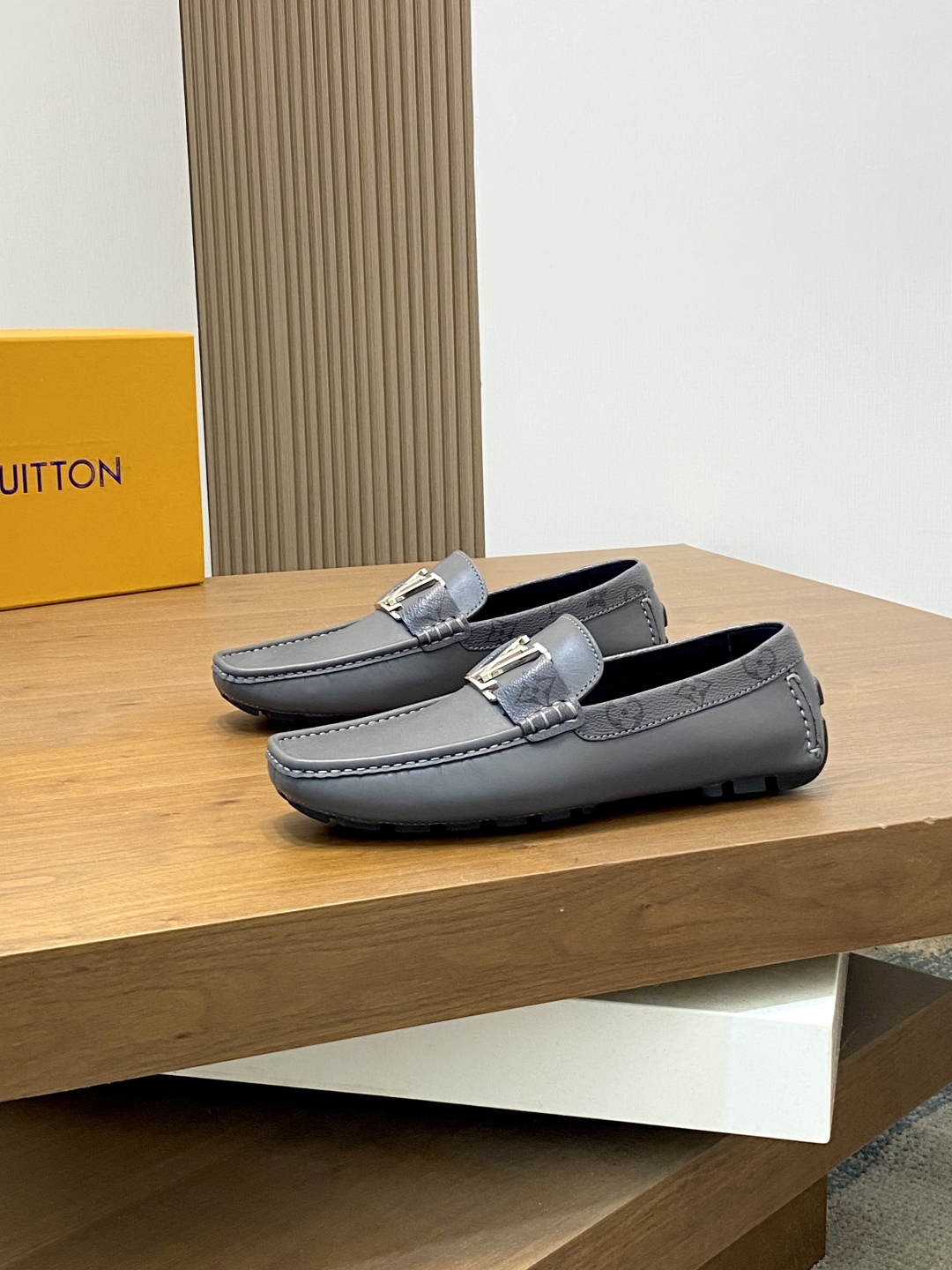 Louis Vuitton Men's Driving Loafers in Gray Leather, Sizes 39-44 4 cmp i1743958948911 2798 0 2