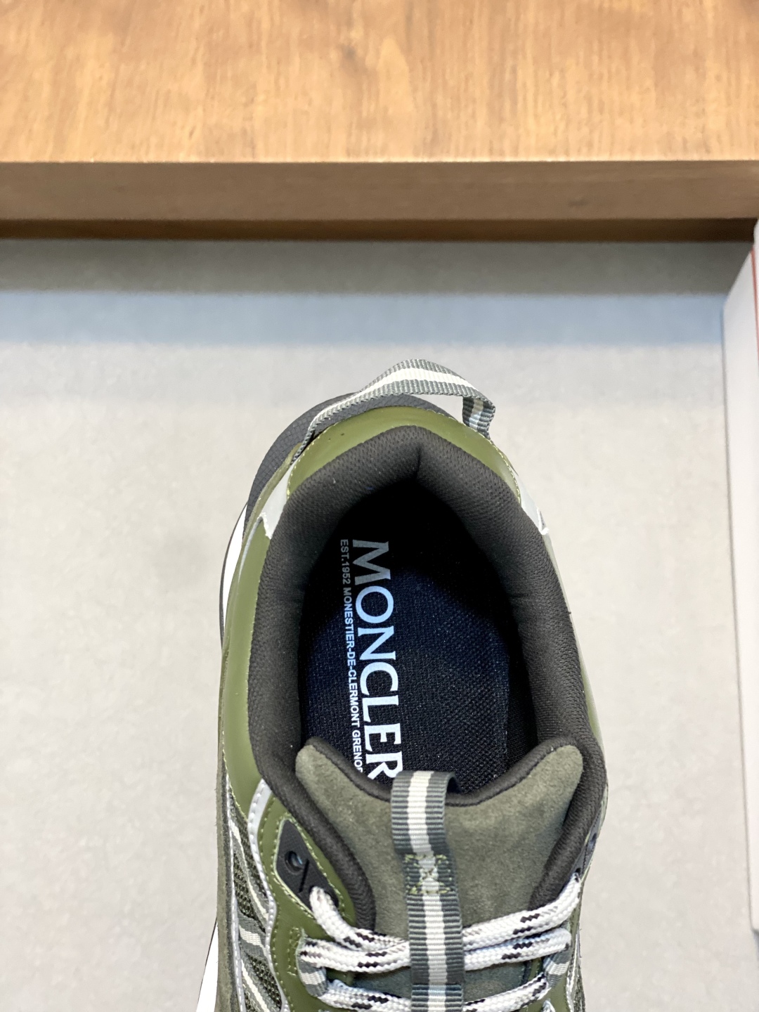 Moncler Men's Olive Green Leather & Neoprene Sneakers - Size 38-44 8 cmp i1744042391278 8756 0 6