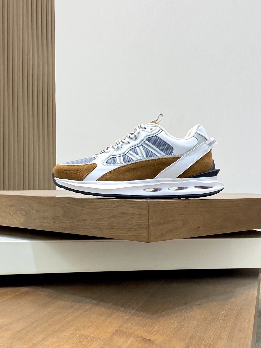 Moncler Men's White & Brown Leather Sneakers Lace-Up Casual Shoes 3 cmp i1744042480820 3456 0 1