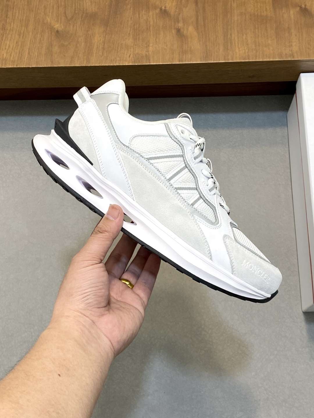 Moncler Men's White Leather & Neoprene Sneakers - Stylish & Comfortable 5 cmp i1744042577197 3054 0 3