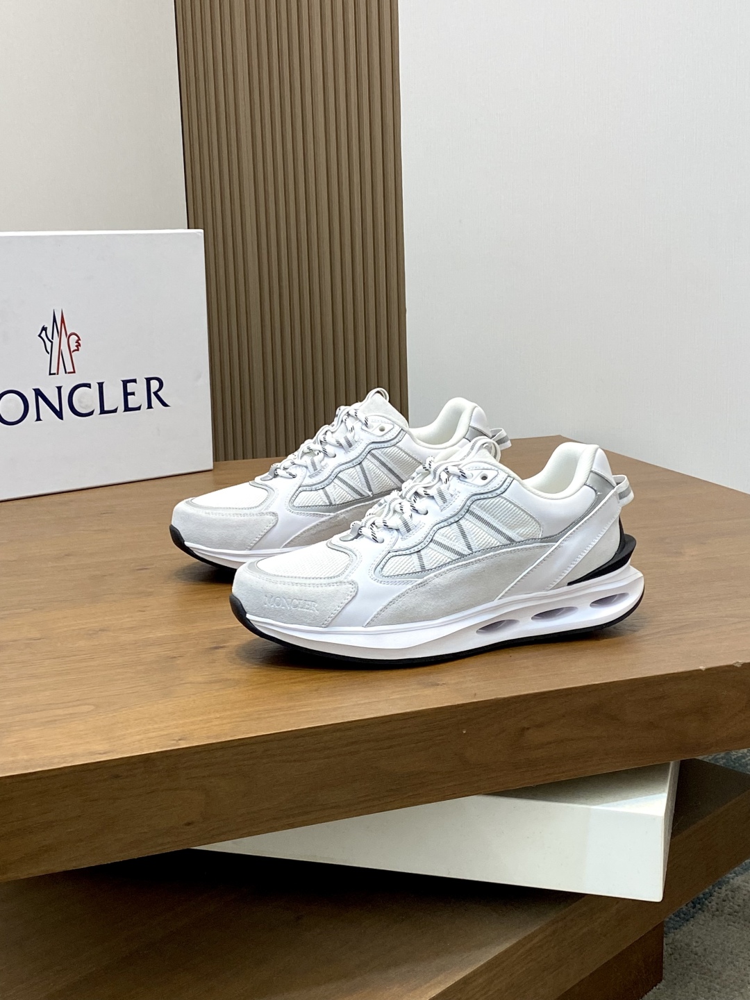 Moncler Men's White Leather & Neoprene Sneakers - Stylish & Comfortable 4 cmp i1744042577222 7104 0 2