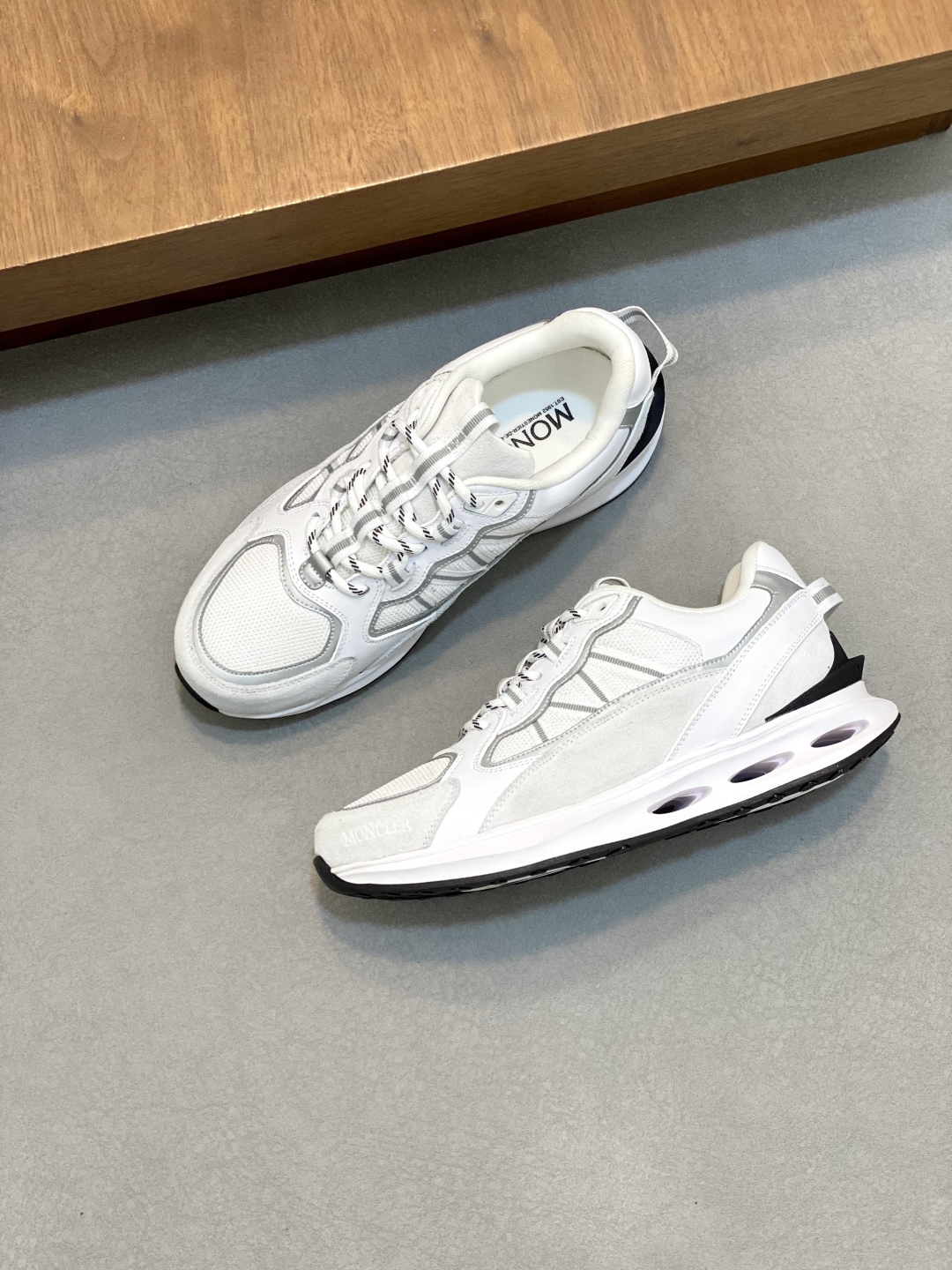 Moncler Men's White Leather & Neoprene Sneakers - Stylish & Comfortable 6 cmp i1744042865200 2291 0 4