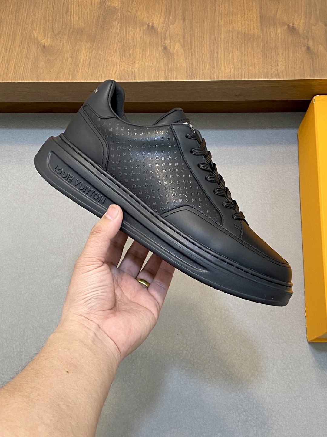 Men's Premium Leather Sneakers with Monogram Detail - Classic Style & Comfort 5 cmp i1744216685806 8180 0 3