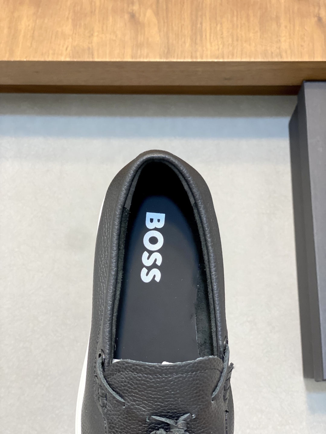 BOSS Men's Black Leather Slip-On Tassel Loafers Comfortable and Breathable 8 cmp i1744217331448 5665 0 6