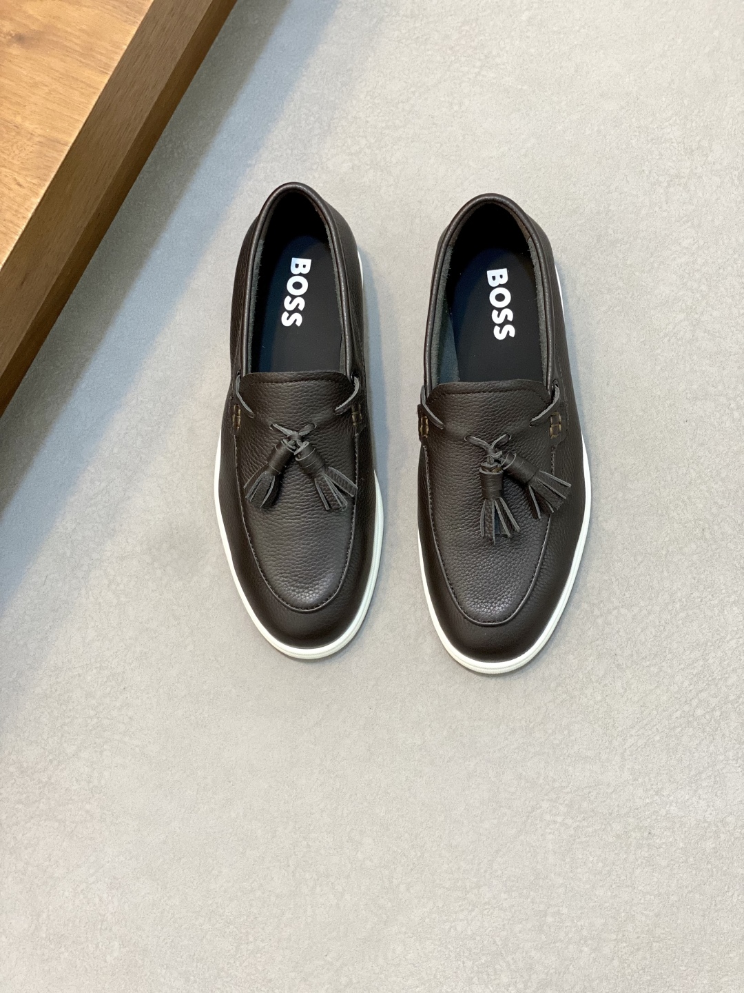 BOSS Men's Leather Loafers with Tassels - Slip-on Style, Comfortable & Breathable 1 BOSS Men's Leather Loafers with Tassels - Slip-on Style, Comfortable & Breathable