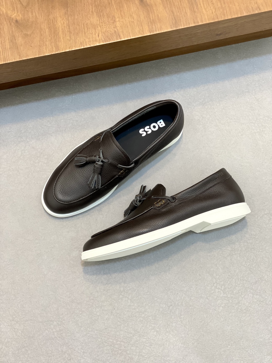 BOSS Men's Leather Loafers with Tassels - Slip-on Style, Comfortable & Breathable 6 cmp i1744217537658 4747 0 4