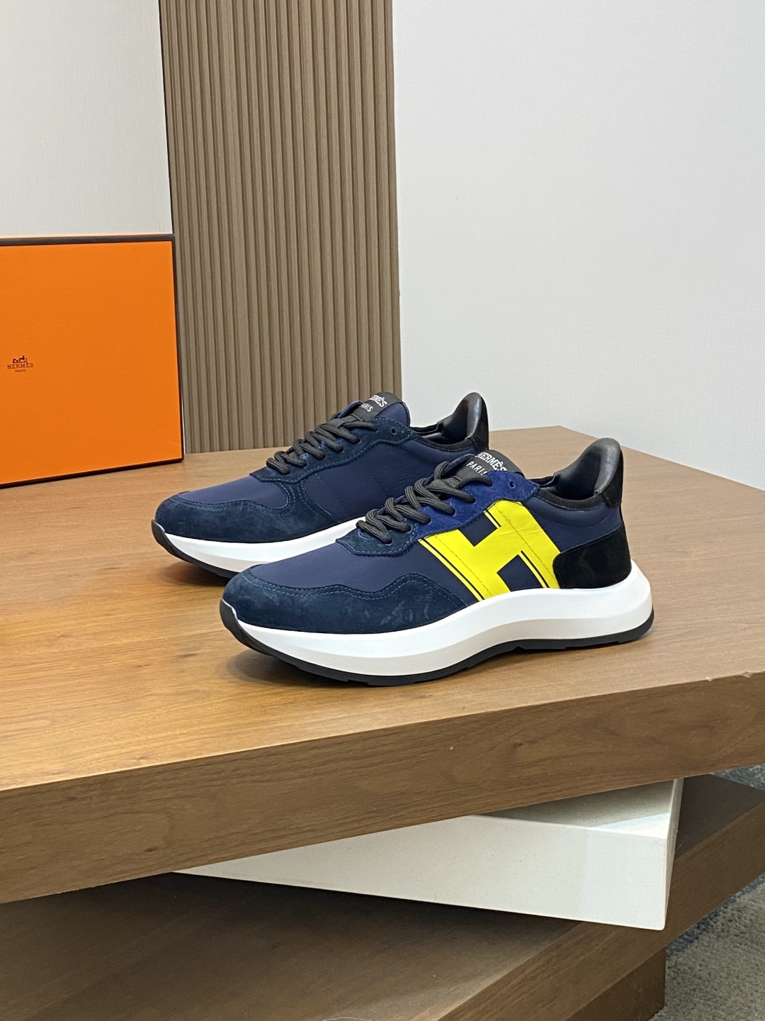 Hermes Haru Leather & Canvas Derby Sneakers with Chunky Sole - Size 39-44 4 cmp i1744998662089 9063 0 2