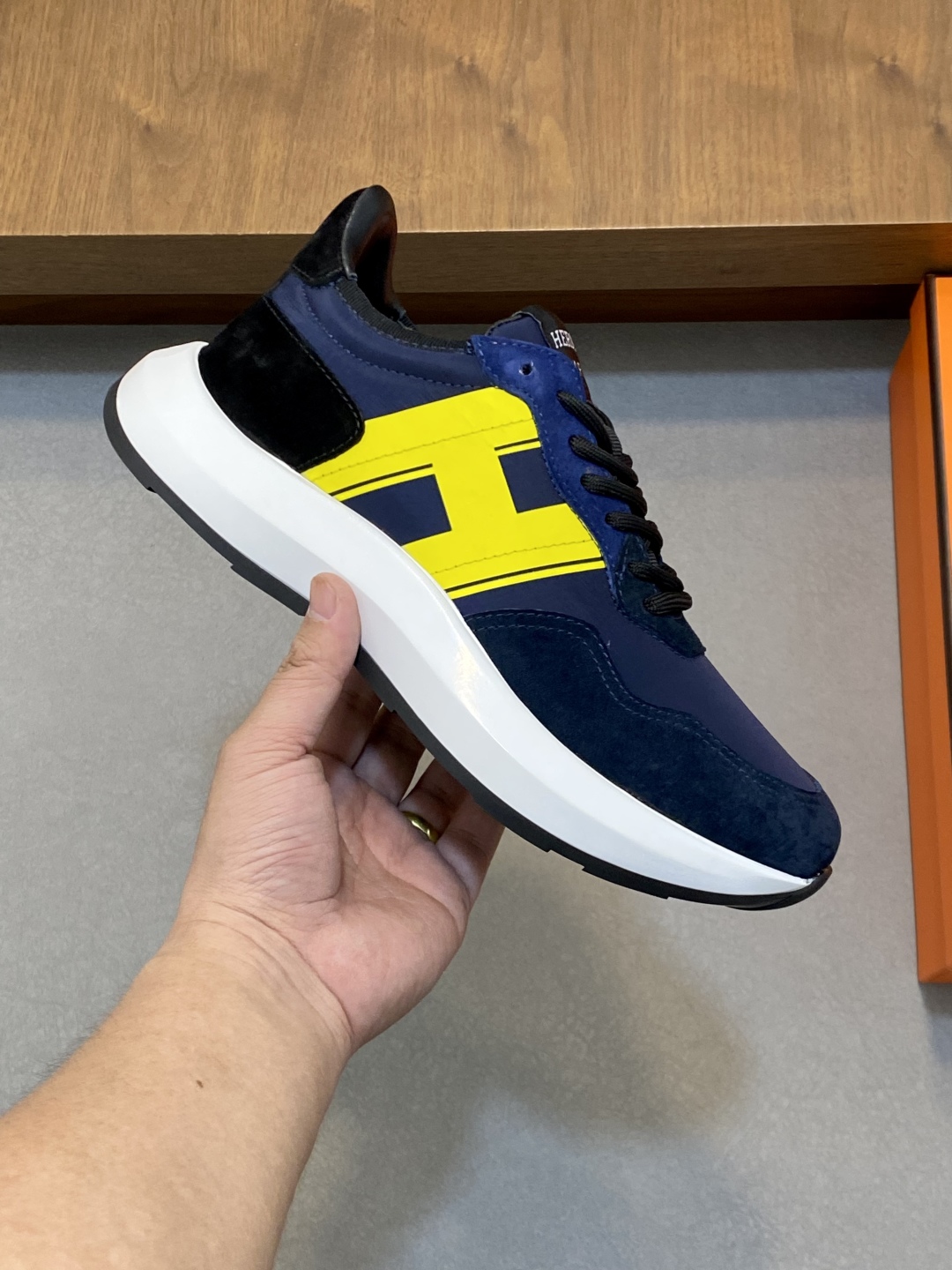 Hermes Haru Leather & Canvas Derby Sneakers with Chunky Sole - Size 39-44 5 cmp i1744998667308 4966 0 3