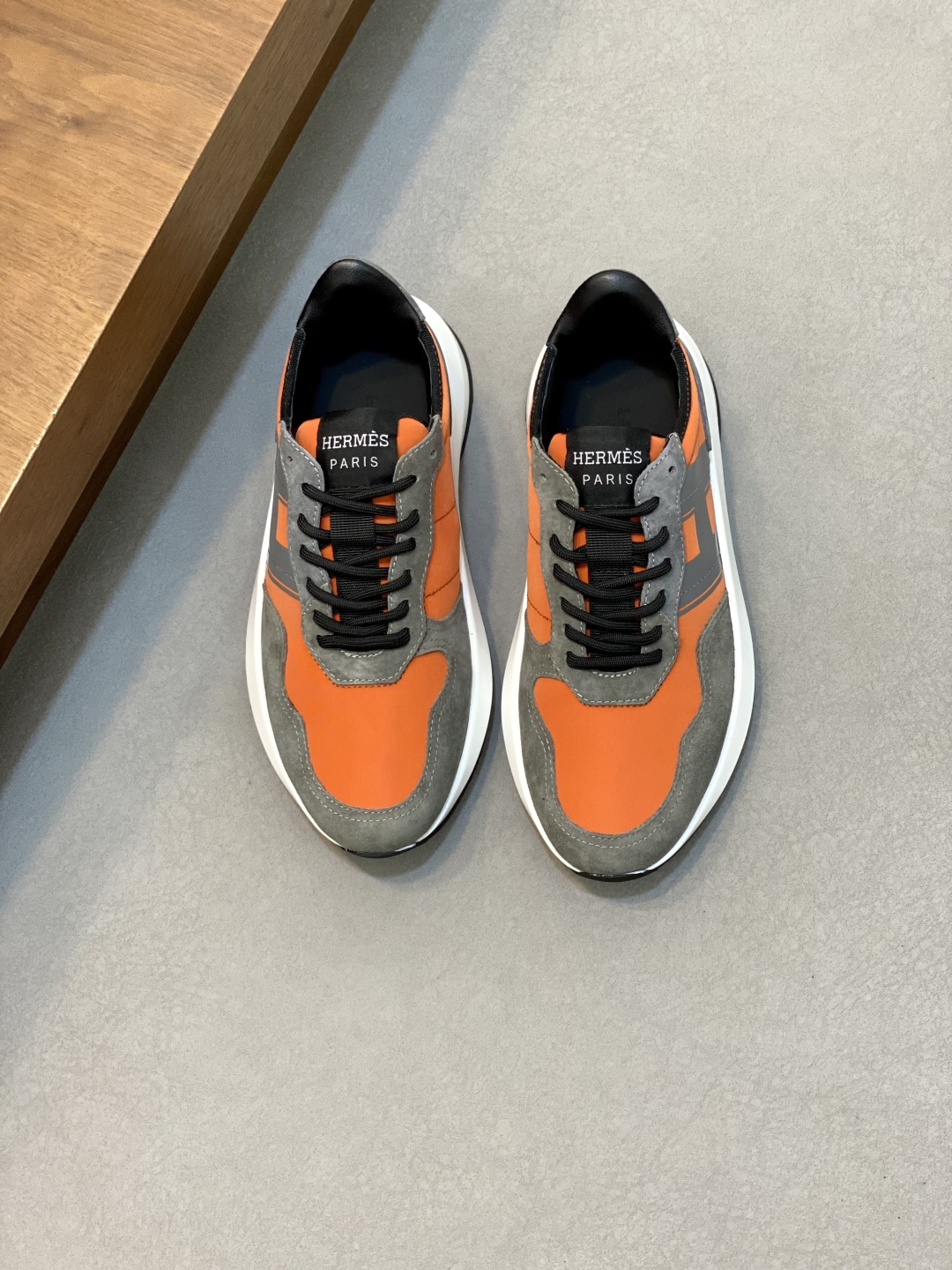 Hermès Haru Color Block Thick Sole Sneakers, Calfskin Leather, Urban Style 2 cmp i1744998701105 15 0 0