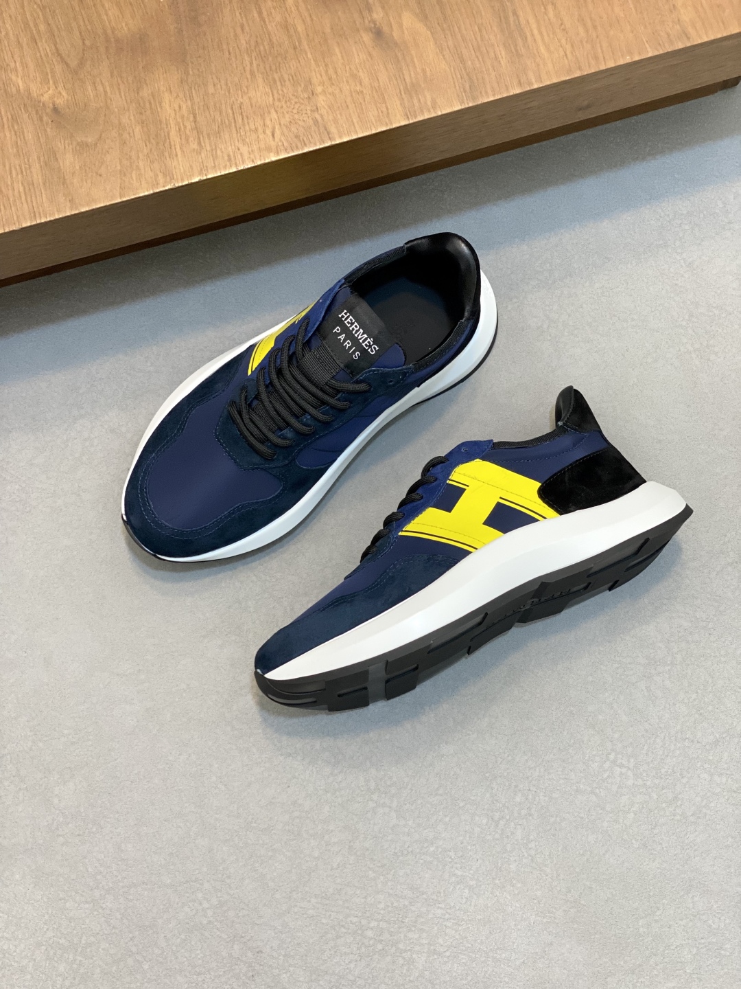 Hermes Haru Leather & Canvas Derby Sneakers with Chunky Sole - Size 39-44 6 cmp i1744998742656 5854 0 4