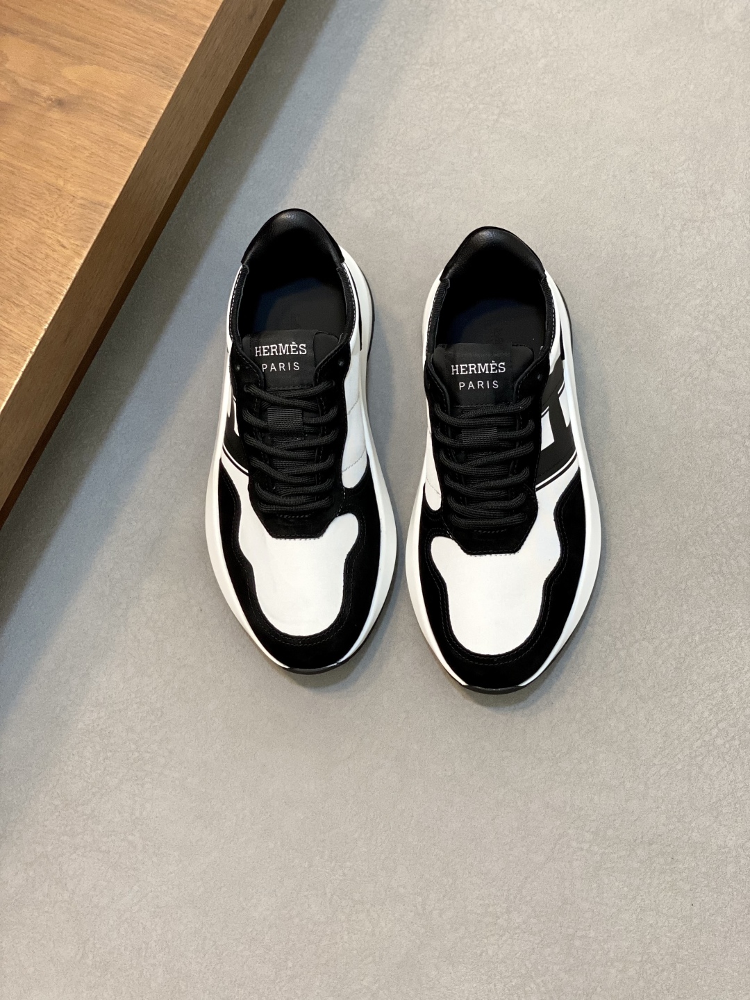 Hermes Haru Chunky Sole Derby Shoes - Calfskin Color Block Sneakers 1 Hermes Haru Chunky Sole Derby Shoes - Calfskin Color Block Sneakers